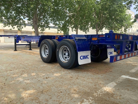 CIMC Esqueleto de aço de custo-benefício 3 eixos 28 toneladas Semirreboque de transporte de carga
