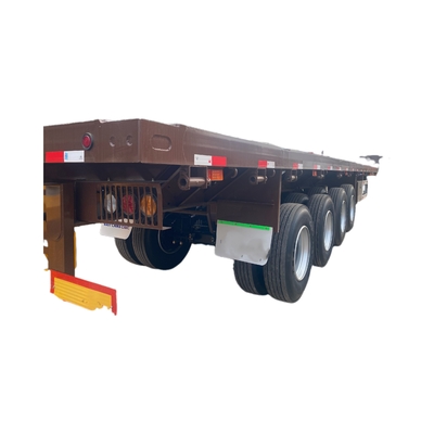 Semi-reboque de 4 eixos de banco plano, carga útil máxima 20001-25000 kg e suporte padrão para pernas CIMC