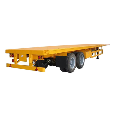 CIMC 2 eixo 30T de alta resistência de aço de liga baixa Q345 suspensão aerodinâmica ou mecânica 20ft Container Flatbed Semi-Truck Trailer