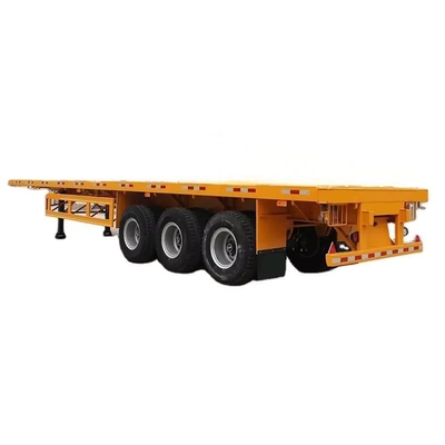 Customizado 1240*2480*1600mm 3 eixos 60T transportar 20ft\40ft contêiner em sacos de cimento e o outro tipo de carga a granel Flatbed Trailer