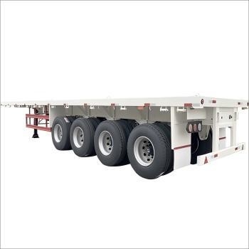 CIMC 40 45ft aço 4Axle concebido para transporte de carga pesada de grandes dimensões e contêineres de carga extensíveis reboques de cama plana