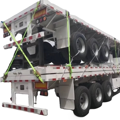 CIMC barato 3 eixos de aço Cargo alto Venda Quente 20ft 40ft Container Chassis com fechadura Baixo Deck Flat transporte Flatbed Semi Trailer