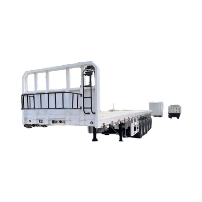 CIMC Heavy-Duty Fatbed Semi-Trailer: concebido para transporte estável e eficiente de cargas de grandes dimensões e equipamento pesado