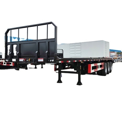 CIMC de aço ou ferro Transporte marítimo 40 pés Container Transporte Trailers de cama plana 3 eixos Trailers de cama plana Semi-trailers preço para África