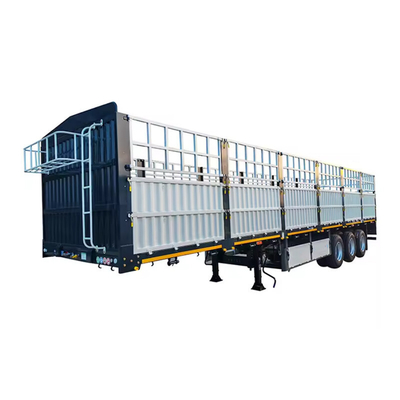 CIMC 3 eixo 12500*2500*3800mm 60T parede lateral 1800mm ou personalizado Suspensão de mola mecânica pesada Cerco Semi-remolque