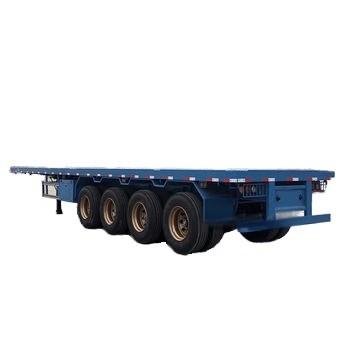 CIMC 4-Axle Multifunctional Flatbed Trailer the Latest Design with Lock for Cargo Transportation (em inglês)