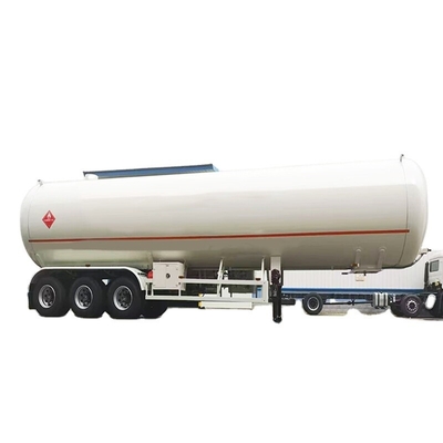CIMC Q345R 3 eixo 13150*2500*4100mm Com isolamento a vácuo 26CBM 2 manômetros de pressão peso de regulagem 15,200kgs Tanque de GNL Semi-remolque