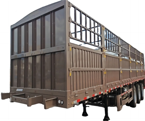 Material de ferro CIMC 3 eixos 40-80 toneladas Capacidade Tipo de estaca Carga pesada tipo de carrinha de carga Armazém de vedação alta Semi-remolque de caminhão