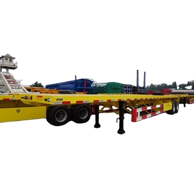 Semi-reboque de transporte de contêineres de 4 eixos com dobradiças bonitas Semi-reboque de aço de utilitário