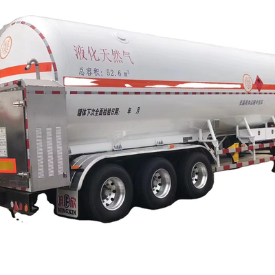 CIMC S30408 Q345R 3 eixos 13200*2540*4000mm capacidade total 52.6cbms suspensão pneumática Yosts perna de pouso 50# pin de tração GNL Tanker
