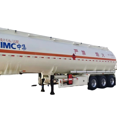 CIMC 3 eixos Capacidade 42 m3 Aço inoxidável 304 Compartimento único vácuo 12R22.5 18PR 12 pneus 28T trenó de pouso Tanker líquido