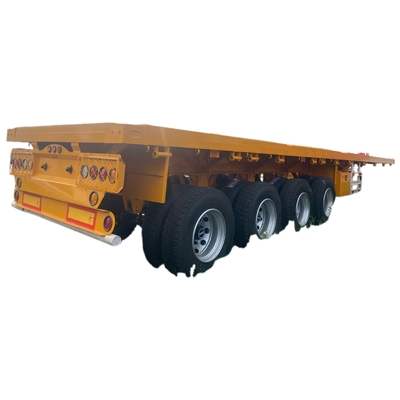 Container plano Semi-reboque Preço baixo Pesado 4 eixos 100t Exportação Novo reboque Container fabricante Vendas directas