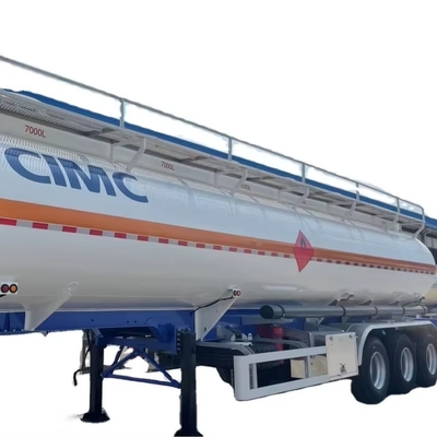 CIMC 3 eixos 8000L/5500L/7000L/7500L gasolina e diesel 4 compartimentos design 28 KL aço combustível tanque hidráulico trailer