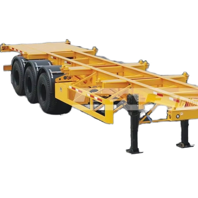 CIMC 2/3 eixos 12 unidades Pneus 12400*2480*1560mm Suspensão mecânica 60T Carga útil Esqueleto Semi-reboque