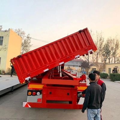 Carregamento e descarregamento eficientes de mercadorias Trailers triaxiais de 70 toneladas de carga pesada
