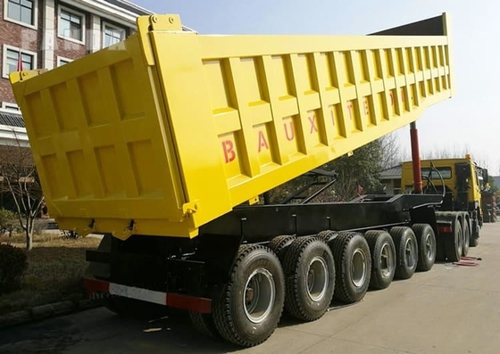 CIMC 5/6 Eixo 30 a 70 toneladas Transportes Minério de carvão Materiais de construção Corpo de caixa igual 40CBM Reboque hidráulico