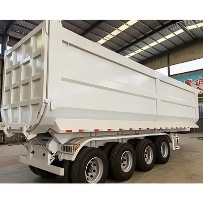 4 eixo 60/80 toneladas Branco ou cores personalizadas Tipo U Sistemas hidráulicos Giant Tipper Cargo Dump Semi trailer