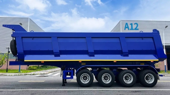 4 eixos 36-40 metros cúbicos traseiros transportando materiais pesados areia rocha minério de pedra carregador de lixo caminhão semi-reboques