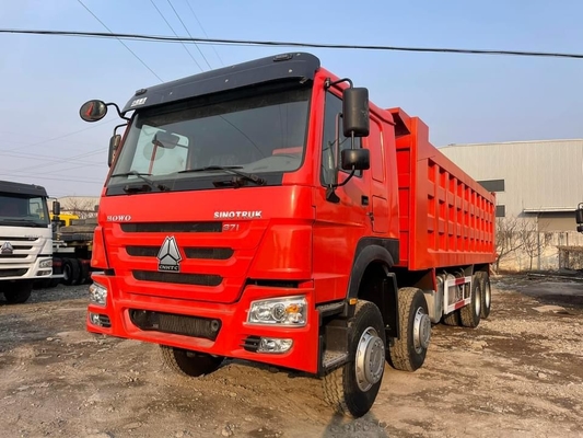 Howo Brand 8x4 Dump Truck 375/450 cavalos de potência Transmissão manual Combustível Diesel Nova condição Popular para Construção