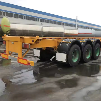 CIMC 3 eixos 12 unidades Pneus 12400*2480*1560mm Suspensão Mecânica ou Aérea 60T Carga Útil Reboque Esqueleto