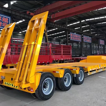 CIMC 3AXLES Semi-remolque de cama baixa para transporte