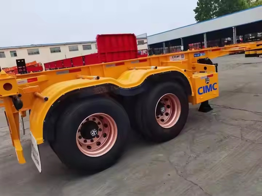 CIMC 2/3 eixos 20-40-45ft deslizante estendível esqueleto contêiner chassi semi-reboque