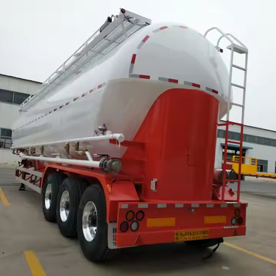 Aço carbono 3 eixos W Tipo 2-3 Compartimento personalizado Hual 60T Tanque de farinha Trailer