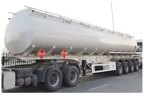 4 eixos 54000 litros 6 compartimentos Aço carbono para produtos químicos líquidos Petróleo Processamento de alimentos Óleo Tanque de combustível Reboque