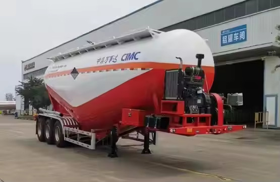 Aço carbono 3 eixos 10800*2500*3700mm 40cbm Capacidade 40cbm Carry Bulk Cement Ash Powder Tank