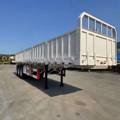 Carga útil de eixo 40FT 3 45T Suspensão mecânica de trabalho pesado 13pc Leaf Spring Parede lateral Semi-Truck Trailer