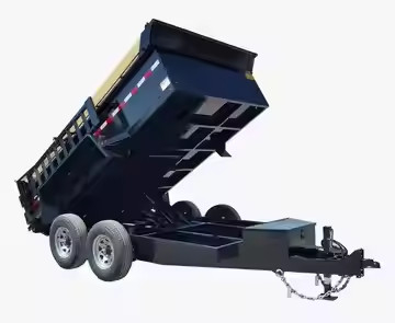 Salão 14000 lb travões elétricos em ambos os eixos 2 5/16 bola gancho 235R16 pneu de ferro tipper Dump Trailer