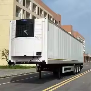 CIMC 3 eixo 40ft 20ft aço inoxidável de carbono espuma de isolamento interior congelado refrigerado box trailer