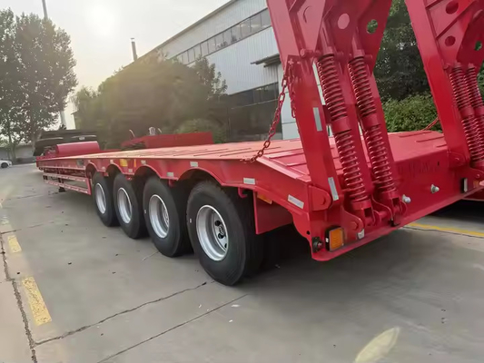 CIMC 3/4 eixos de aço resistente de carga pesada comprimento de transporte de 10 a 20 m semi-reboque de cama baixa