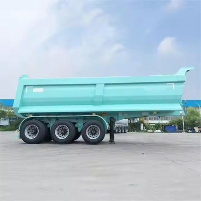 CIMC China Fábrica de aço U Forma 3 eixos Heavy Duty End Hidráulico traseiro Tipper Dump Cart Semi-trailer