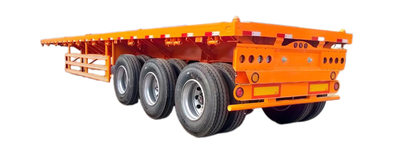 CIMC 20ft 40ft Semi-trailer Container de transporte de carga Twistlocks Flatbed Design de aço carbono 12R22.5 Truck Trailers