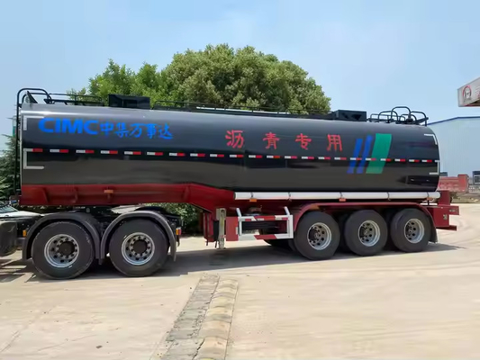 CIMC 3 eixos Aço carbono 40KL 36cbms Pavimento Petróleo Asfalto Bitume Óleo de palma Tanque de combustível