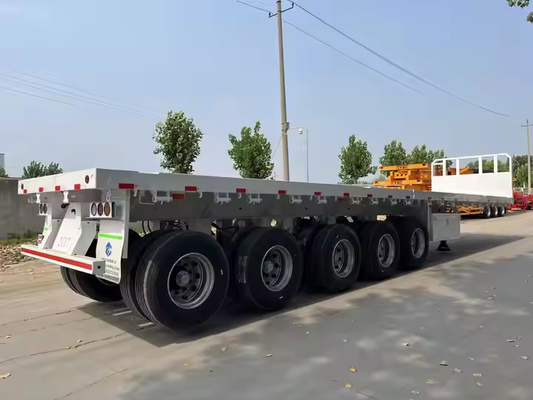 CIMC 5 eixos 40ft Extensible Estiramento Carga de Deck Flatbed Truck Trator Semi-Relógio