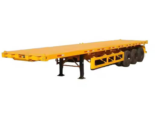 CIMC 3 eixos 12m Novo reboque de contêiner de cama plana Semi camião de reboque de cama plana baixa Semi reboque