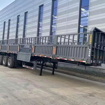 40ft 3 eixo 60 toneladas 13m customizado lateral Cargo Transportando vedação Semi-remolque