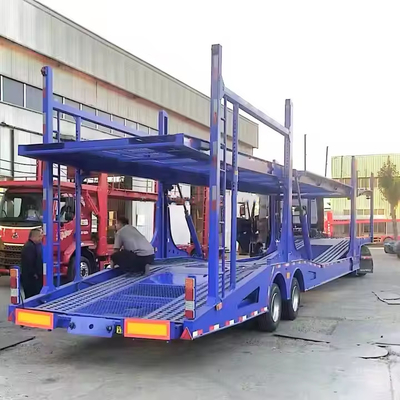CIMC Heavy Duty 3 Axles Car Transport Semi Truck Trailer Car Car Carrier Trailer FUHUA Axles Steel 35000 Kg 10R22.5
