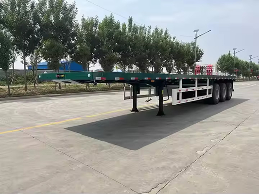 50 toneladas 60 toneladas Heavy Duty Hydraulic Gooseneck Semi-Trailer Camião Alumínio Flatbed Axle Trailer