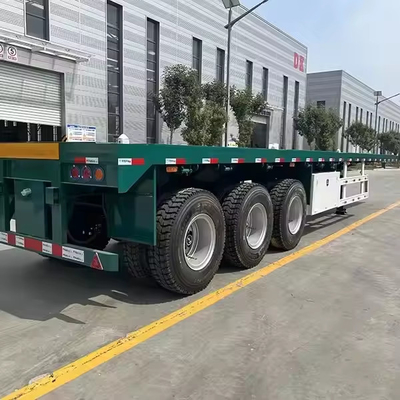 40ft 45ft Flat Bed Trailer Outro tanque de combustível instalado no contêiner Flatbed Trailer