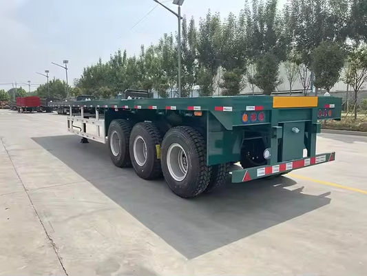 30 40 50 toneladas 2 3 4 eixos reboque de contêiner de semi-caminhão de 48 pés 40 pés 20 pés reboque plano para venda