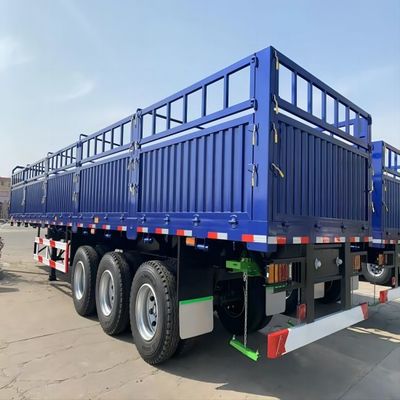 CIMC Material de Ferro 3 Eixos 40-80 Toneladas de Capacidade Tipo Estaca Tipo Van de Carga Pesada Trailer Semi-Reboque de Armazém com Cerca Alta