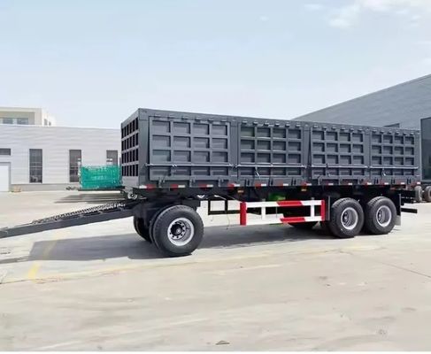 500 mm Q345 Bar de Tiro de Aço de Carbono Parede lateral Trailers completos para 40-100 toneladas de capacidade de carga