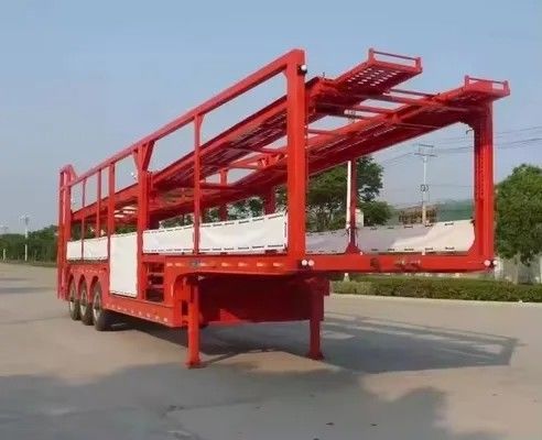 Carga útil máxima de 40 toneladas 2 eixos Dobro convés 8 Carro /6 Carro Capacidade Carro SUV Trailer de transporte