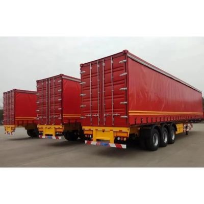 Sistema de travagem de dupla linha WABCO Tri Axles 60 toneladas Side Curtain Trailer para transporte