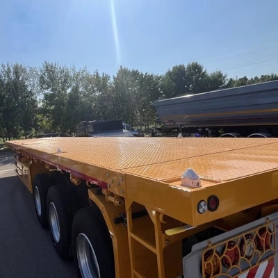 20ft 40ft Container Flatbed Truck Semi-trailer com 3mm 4mm Grain Plate Platform