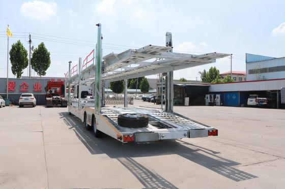 Veículo completo HDG Eixo SAF Suspensão pneumática Perna JOST Weichbro EBS Parafuso elevador Semi-reboque porta-carros