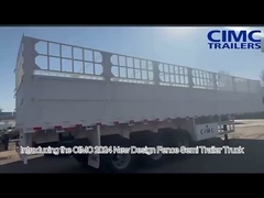 Semi-reboque de cerca de alto desempenho para transporte seguro de animais de criação e carga pesada